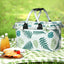 Alfresco Picnic Bag Basket Folding Hamper Camping Hiking Insulated White