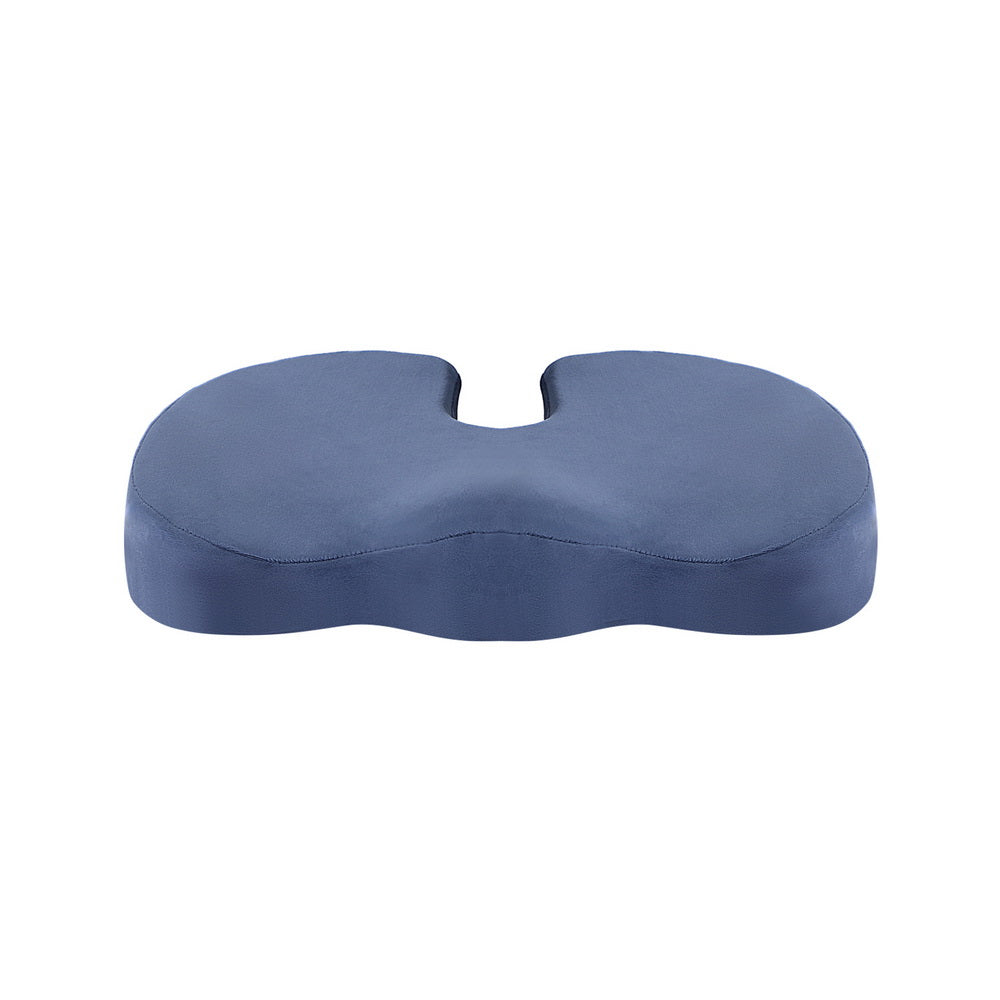 Giselle Bedding Seat Cushion Memory Foam Pillow Back Pain Relief Chair Pad Blue