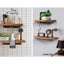 Artiss Wall Shelves Rustic Bookshelf Retro Display Shelves Industrial DIY Pipe Shelf Floating Brackets