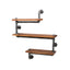 Artiss Display Shelves Rustic Bookshelf Industrial DIY Pipe Shelf Wall Brackets