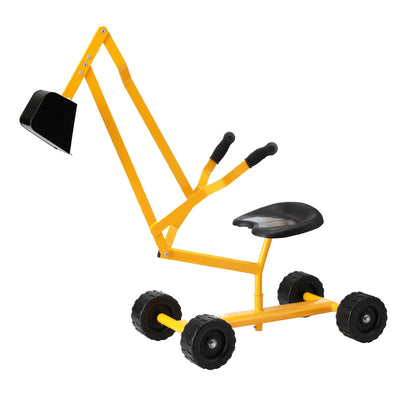 Keezi Kids Ride On Car Digger Bulldozer Sandpit Play Toys Rotate Seat Yellow