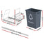 Cefito Pull Out Bin Kitchen Cabinet Slide Garbage Rubbish Bins Basket 40L Grey