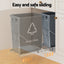 Cefito Pull Out Bin Kitchen Cabinet Slide Garbage Rubbish Bins Basket 40L Grey