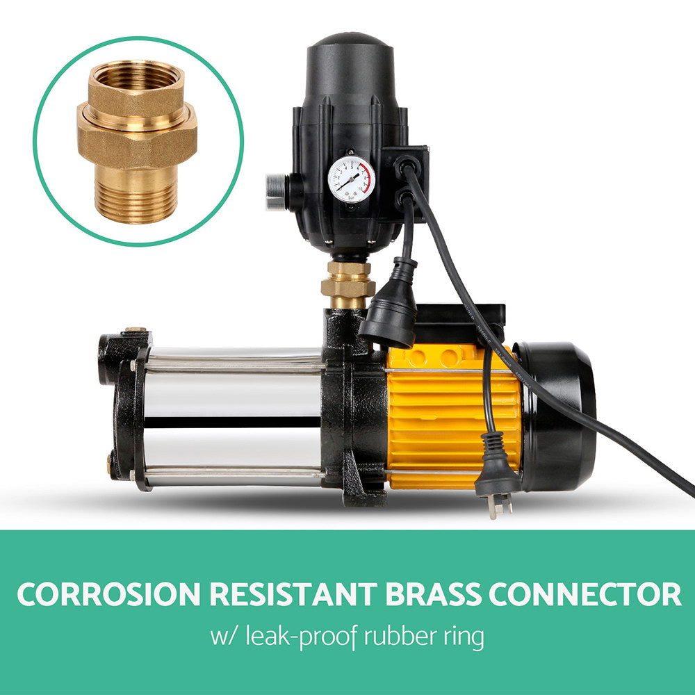 Giantz Garden Water Pump High Pressure 1300W-2500W 5-Stage Tank Irrigation Black