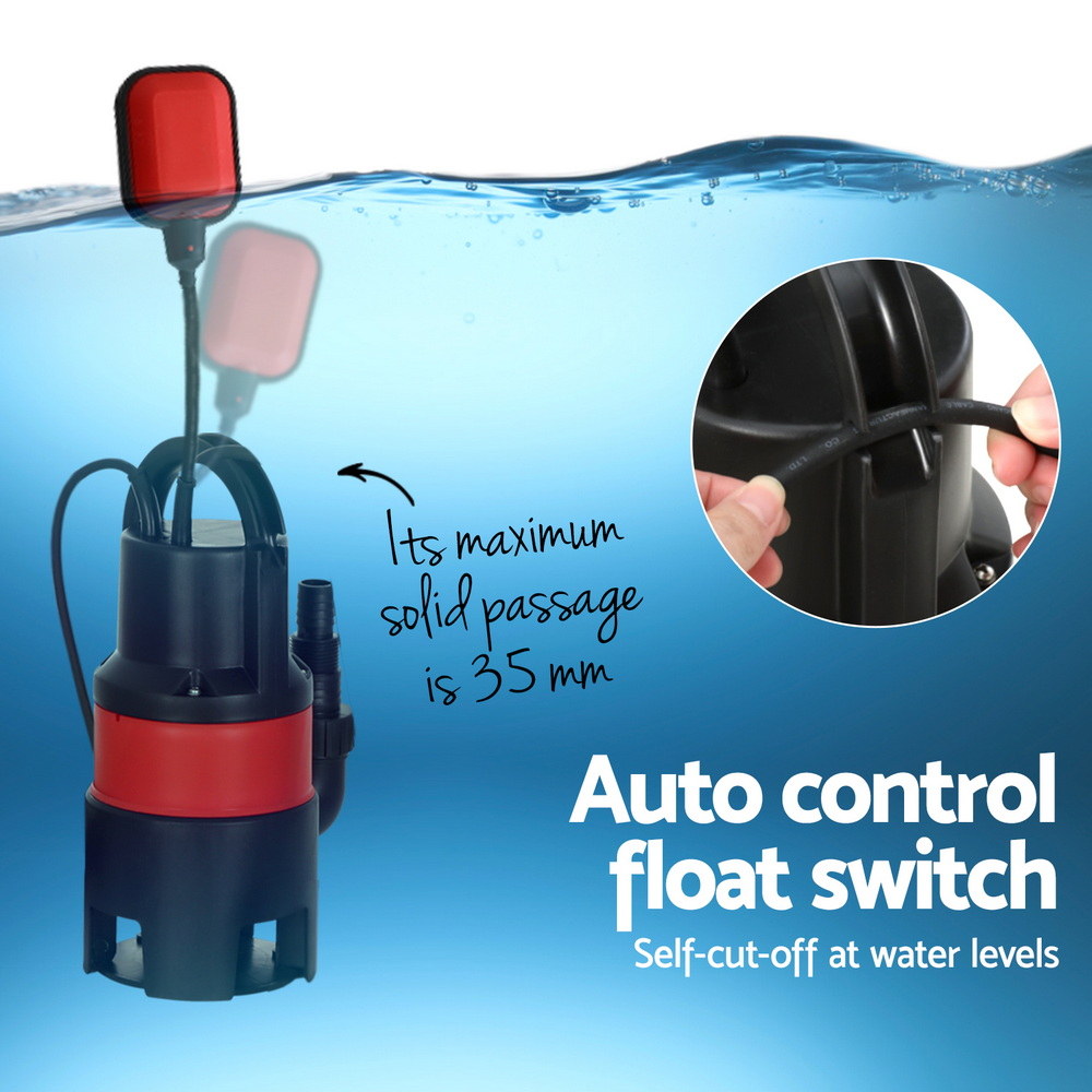 Giantz Garden Submersible Pump 550W Dirty Water Bore Tank Well?Steel Sewerage