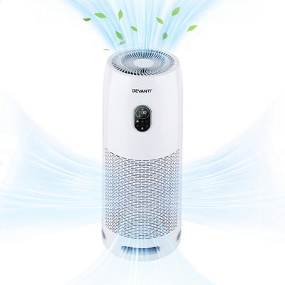 Devanti Air Purifier 4-Layer HEPA Filter White
