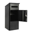 Parcel Delivery Drop Box Mailbox - Secure Home Package Locker 38x38x90cm Black