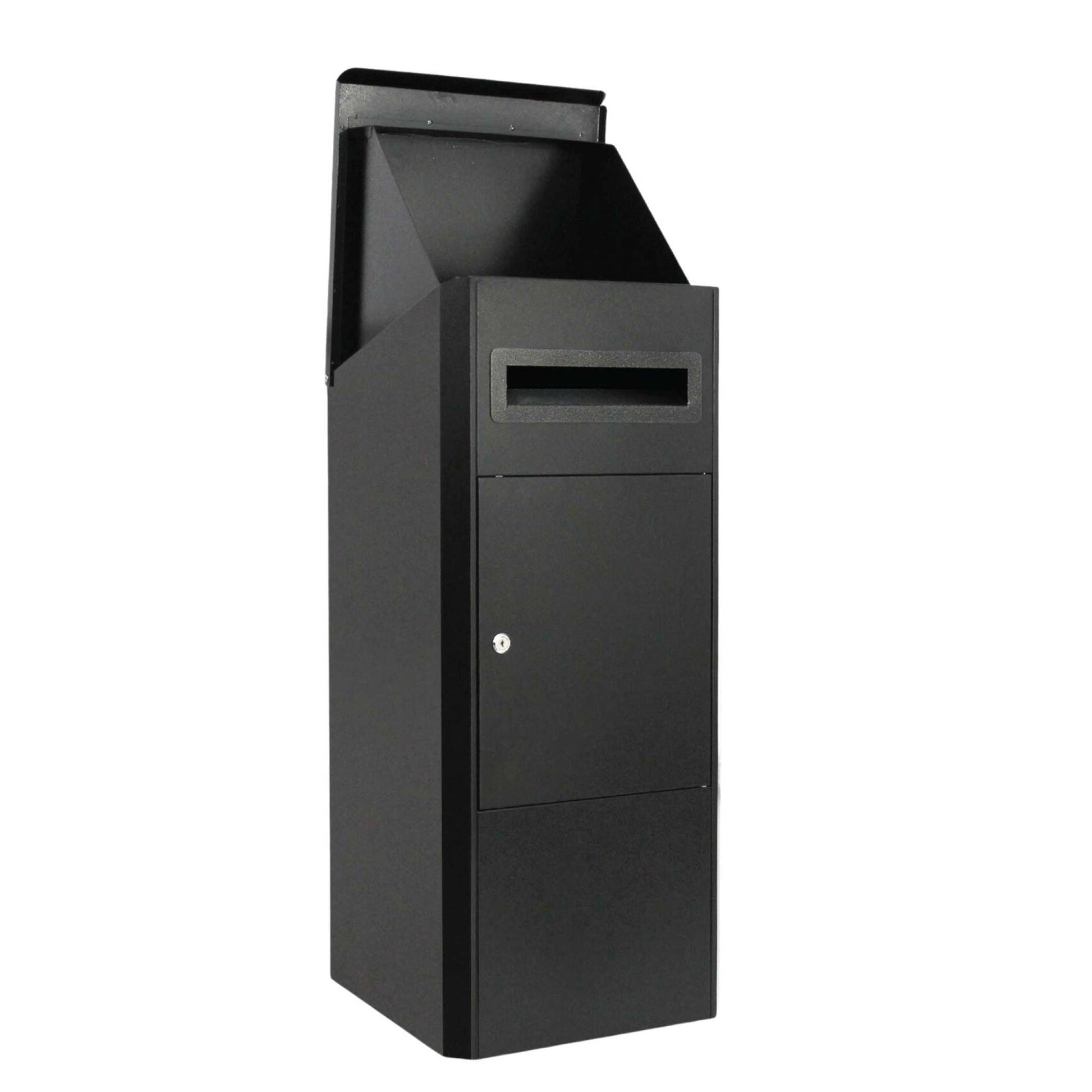 Parcel Delivery Drop Box Mailbox - Secure Home Package Locker 38x38x90cm Black