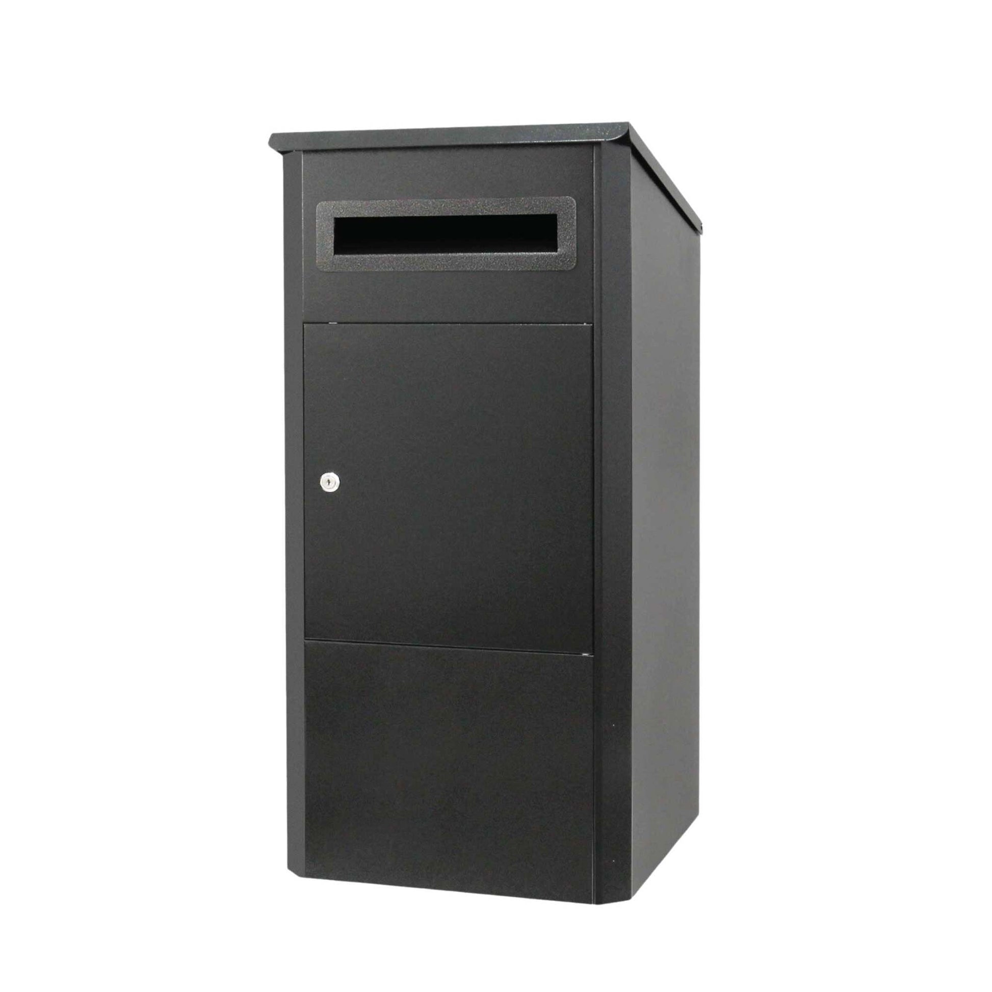 Parcel Delivery Drop Box Mailbox - Secure Home Package Locker 38x38x90cm Black
