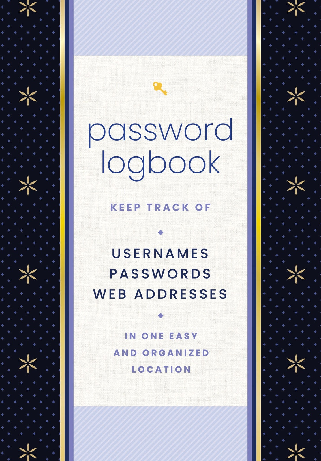 Password Logbook (Black & Gold)