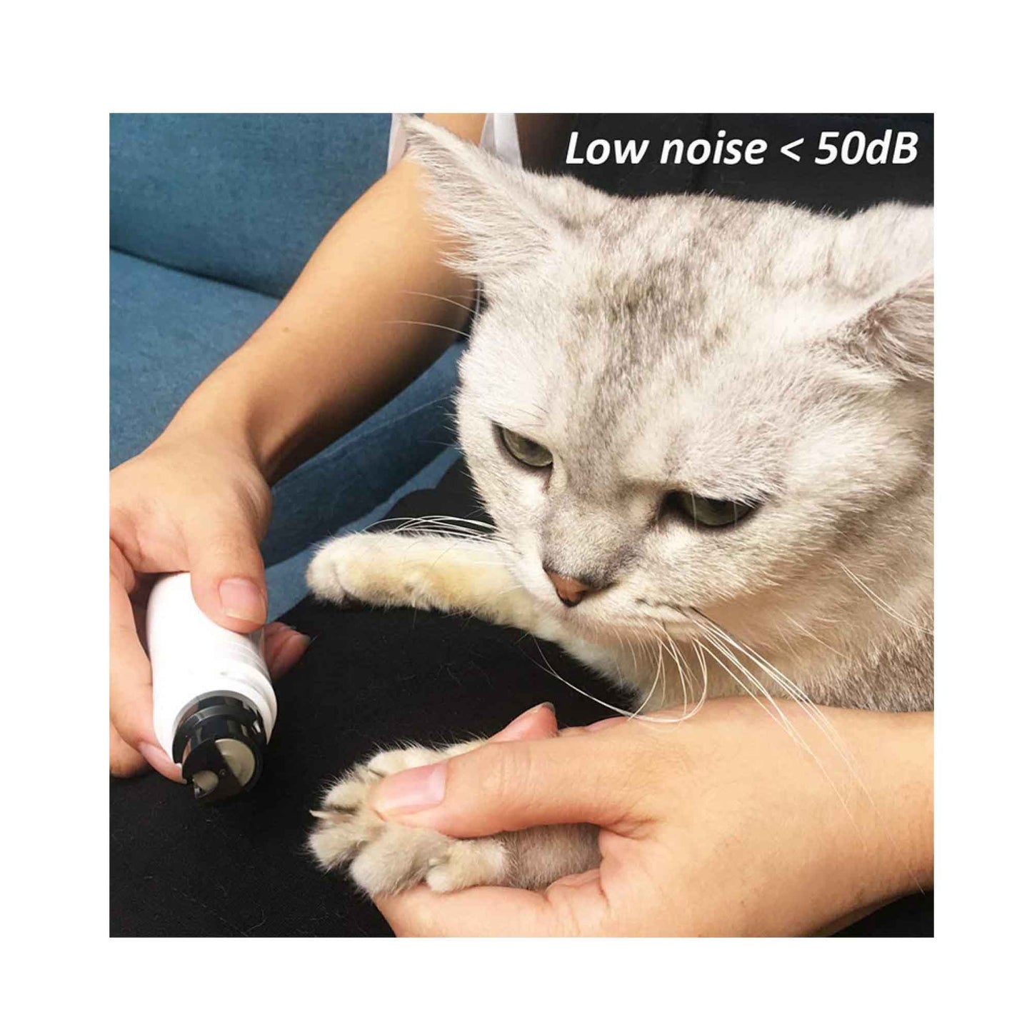 Pet Nail Grinder Dog Cat Electric Trimmer Turbo USB Rechargeable Claw Filer N9