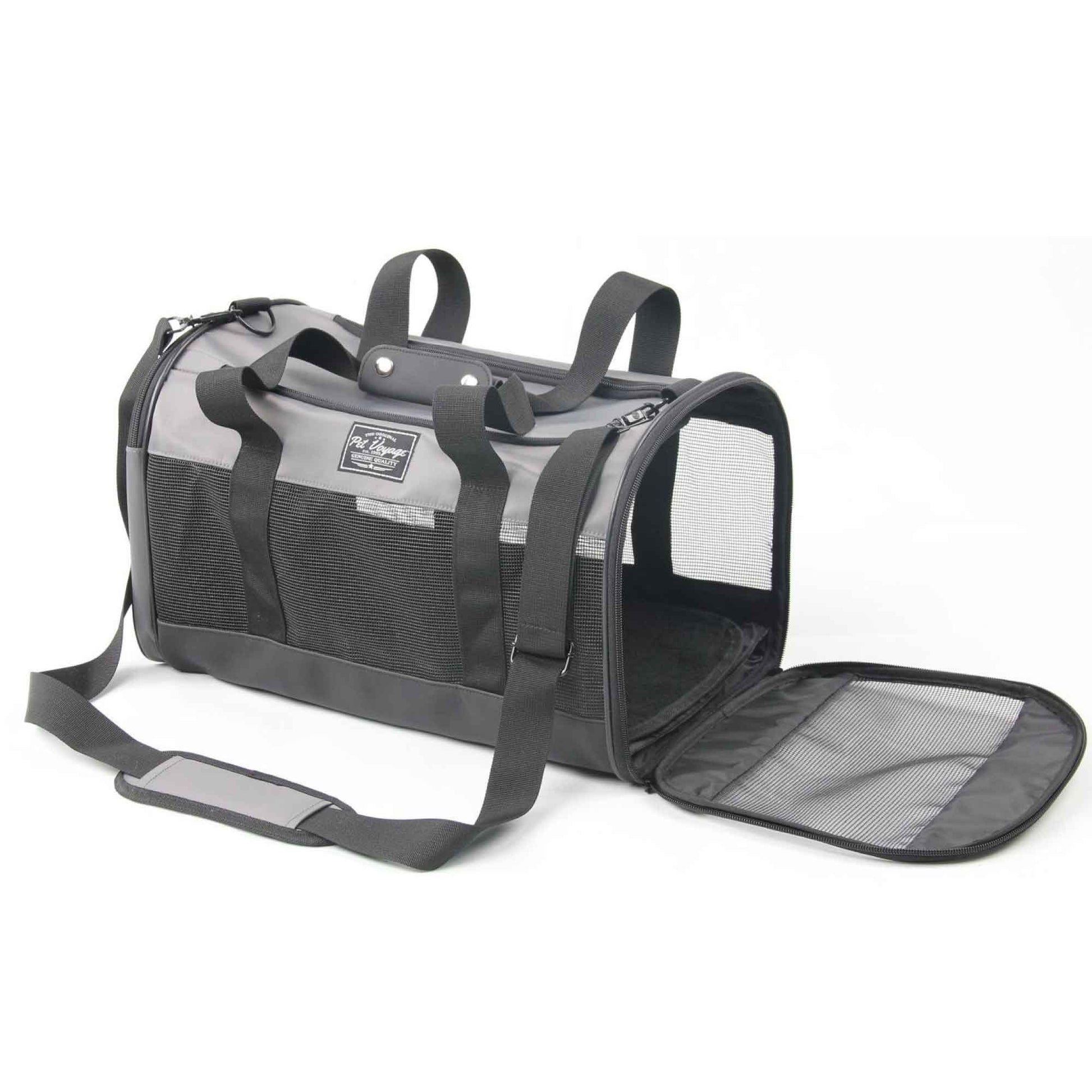 Pet Travel Bag Dog Cat Puppy Portable Foldable Carrier Medium Shoulder Grey Sac
