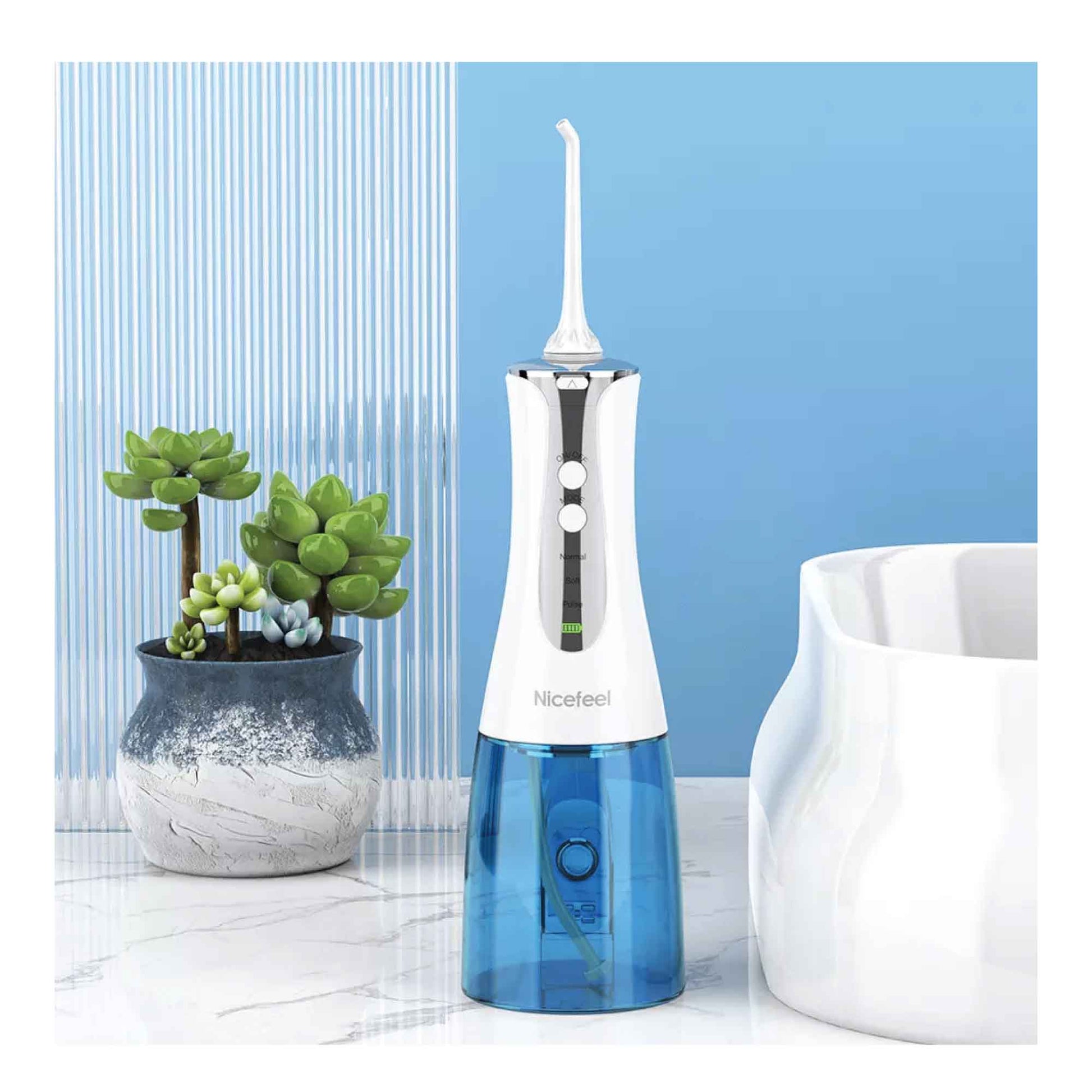 Portable Cordless Oral Teeth Irrigator 320ml - Dental Massage Flosser Rechargeable