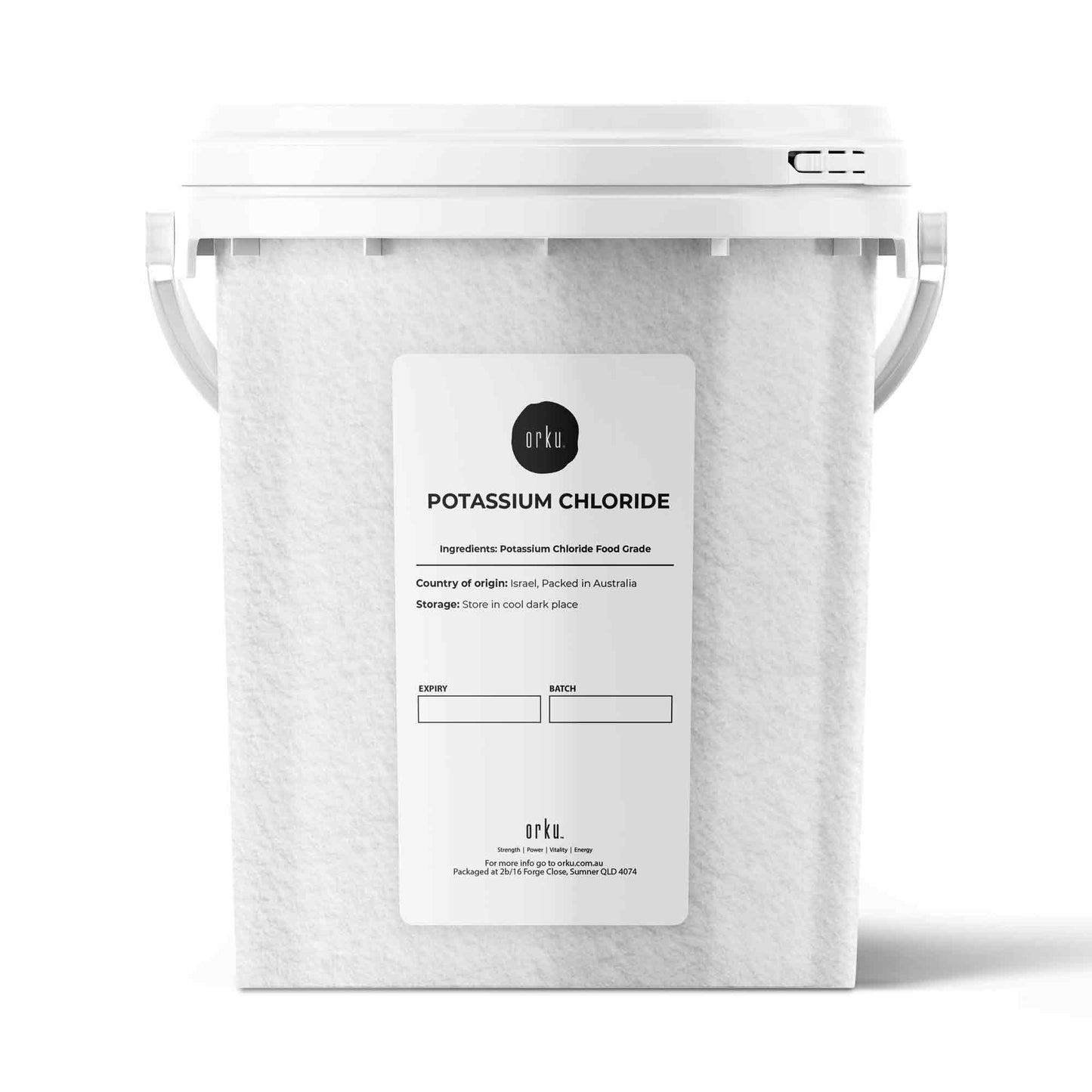 Potassium Chloride Powder Tub - Pure KCL E508 Food Grade Salt Supplement Bulk