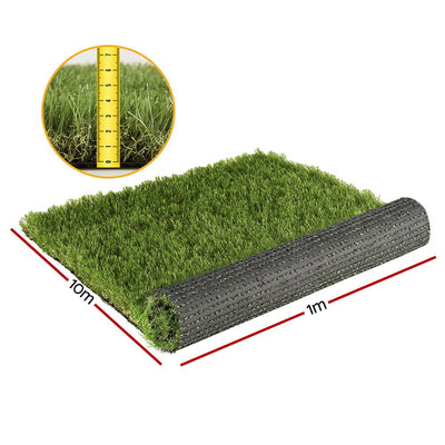 Prime Turf Artificial Grass 45mm 1mx10m Synthetic Fake Lawn Turf Plastic Plant 4-coloured