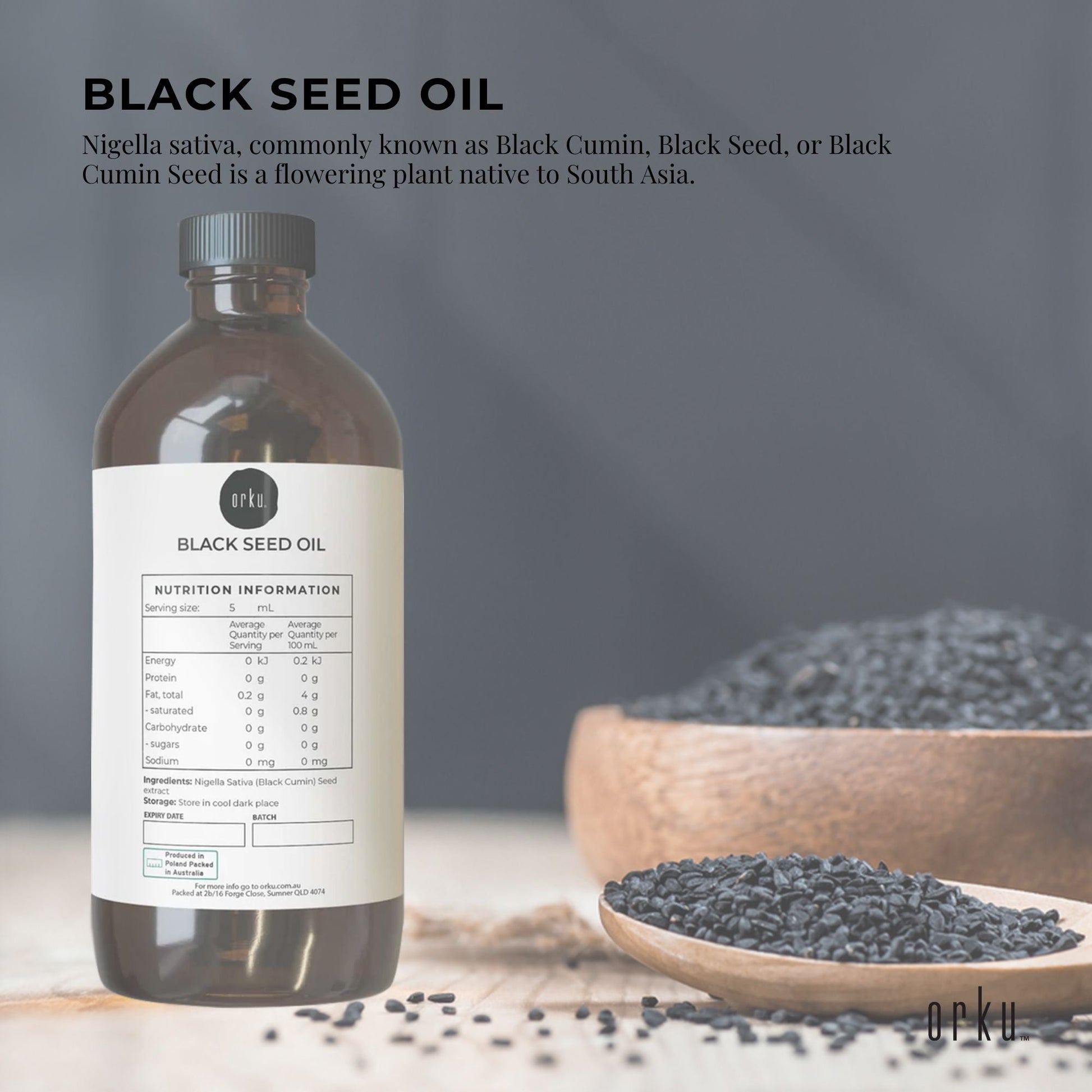 Pure Black Seed Oil - 100% Ethiopian Nigella Sativa Cumin Cold Pressed
