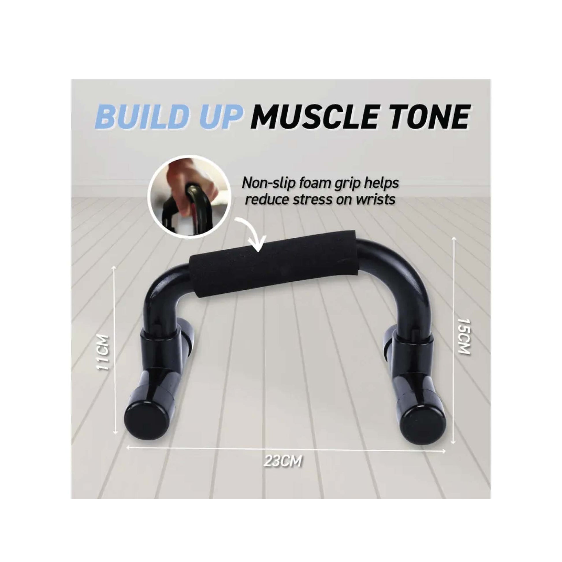 Push Up Bars Foam Grip Handles Workout Press Home Gym Fitness Stand Equipment