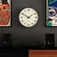 Newgate Radio City Wall Clock Black Arabic Dial - Matte Black