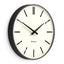 Newgate Radio City Wall Clock Bold Black Marker Dial - Matte Blizzard Grey