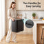 Cefito Pedal Bins Rubbish Bin Dual Compartment Waste Recycle Dustbins 40L Black