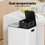Cefito Pedal Bins Rubbish Bin Dual Compartment Waste Recycle Dustbins 60L White