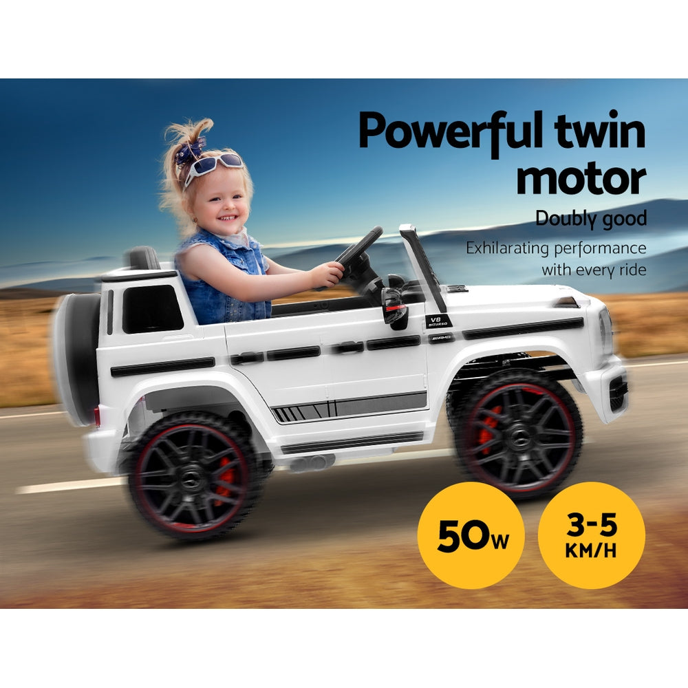 Mercedes-Benz Kids Ride On Car Electric AMG G63 Licensed Remote Cars 12V White