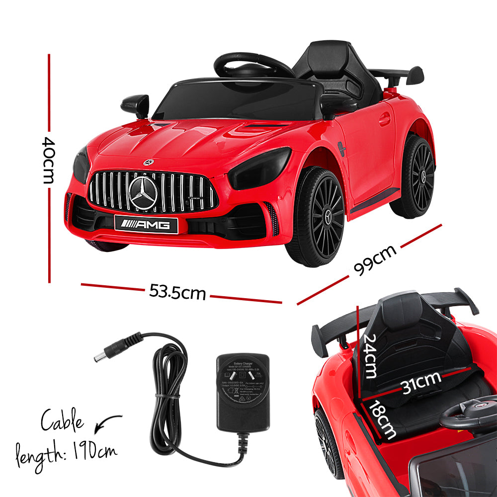 Kids Ride On Car Mercedes-Benz AMG GTR Electric Toy Cars 12V Red