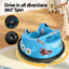 Kids Ride On Car Bumper Electric Toys Cars Light Remote Angry Birds Sticker Blue