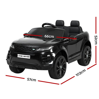 Kids Ride On Car Licensed Land Rover 12V Electric Car Toys Battery Remote Black