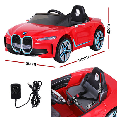 Kids Ride On Car BMW Licensed I4 Sports Remote Control Electric Toys 12V Red