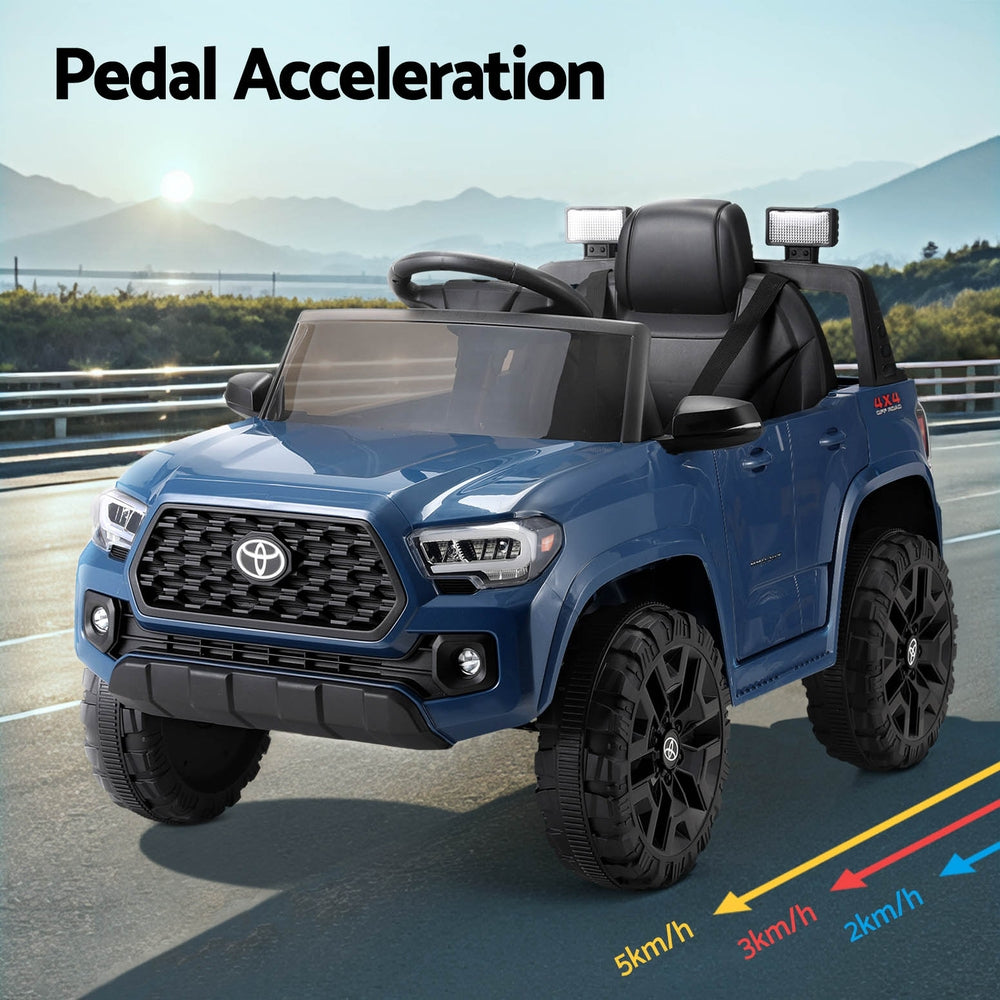 Kids Electric Ride On Car Toyota Tacoma Off Road Jeep Toy Cars Remote 12V Blue