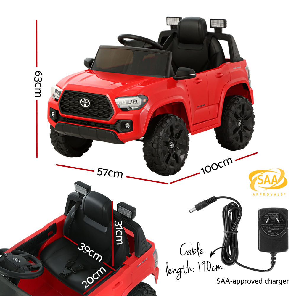 Toyota Ride On Car Kids Electric Toy Cars Tacoma Off Road Jeep 12V Battery Red