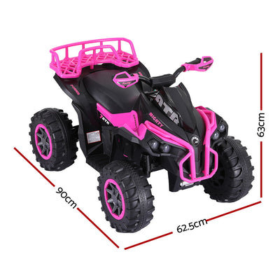 Rigo Kids Ride On Car ATV Quad Motorbike Storage Rack Electric Toys 12V Pink