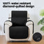 Artiss Recliner Chair Cover Water Repellent Non Slip Black
