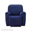 Artiss Recliner Chair Covers 1 Seater Velvet Navy