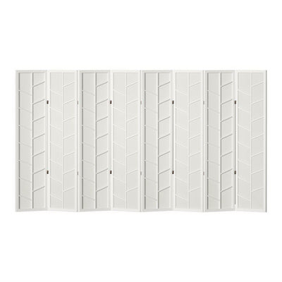 Artiss Room Divider Screen Privacy Wood Dividers Stand 8 Panel Archer White