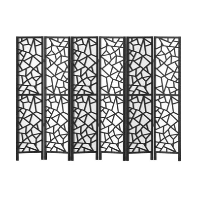 Artiss 6 Panel Room Divider Screen 244x170cm Clover Black