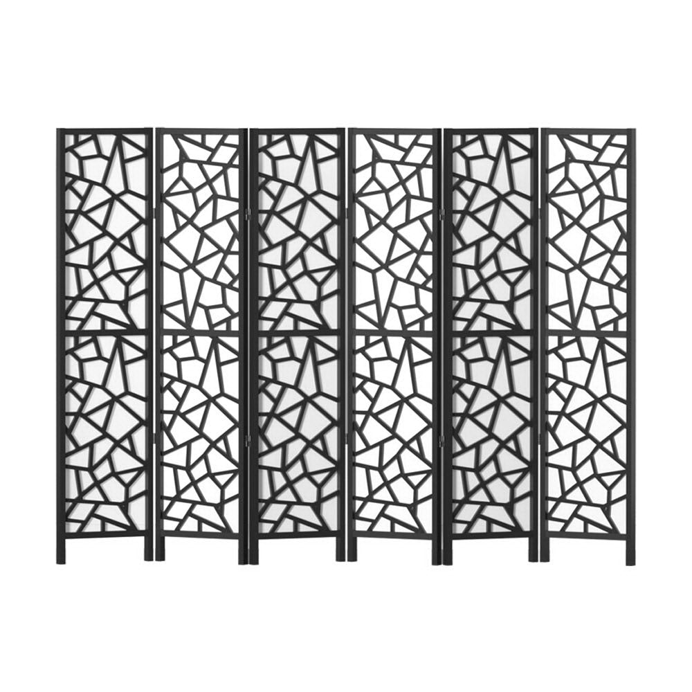 Artiss 6 Panel Room Divider Screen 244x170cm Clover Black