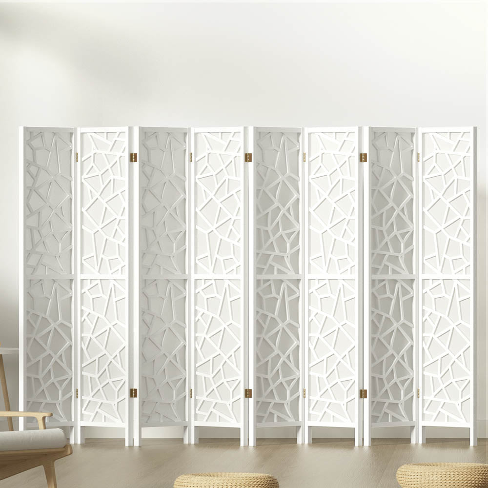 Artiss 8 Panel Room Divider Screen 325x170cm Clover White – Ozdingo