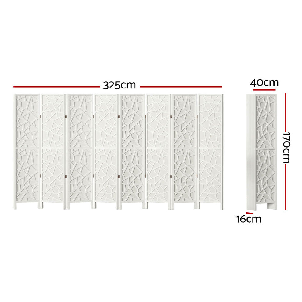 Artiss 8 Panel Room Divider Screen 325x170cm Clover White – Ozdingo