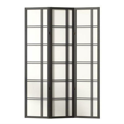 Artiss Room Divider Screen Privacy Wood Dividers Stand 3 Panel Nova Black