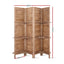 Artiss 4 Panel Room Divider Screen 163x170cm Shelf Oak