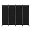 Artiss 4 Panel Room Divider Screen 217cm Wheel Fabric Black