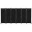 Artiss 6 Panel Room Divider Screen 323cm Wheel Fabric Black