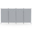 Artiss 4 Panel Room Divider Screen 345x180cm Fabric Grey