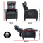 Artiss Massage Recliner Chair Small Recliner Sofa for Adults PU Leather Black