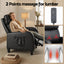 Artiss Massage Recliner Chair Small Recliner Sofa for Adults PU Leather Black