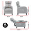 Artiss Massage Recliner Chair Small Recliner Sofa for Adults Fabric Grey