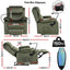 Artiss Recliner Chair Heated Massage Chair with Phone Holder Velvet
