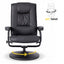 Artiss Recliner with Ottoman 360-Degree Swivel Recliner Chair and Ottoman Set PU Leather Black